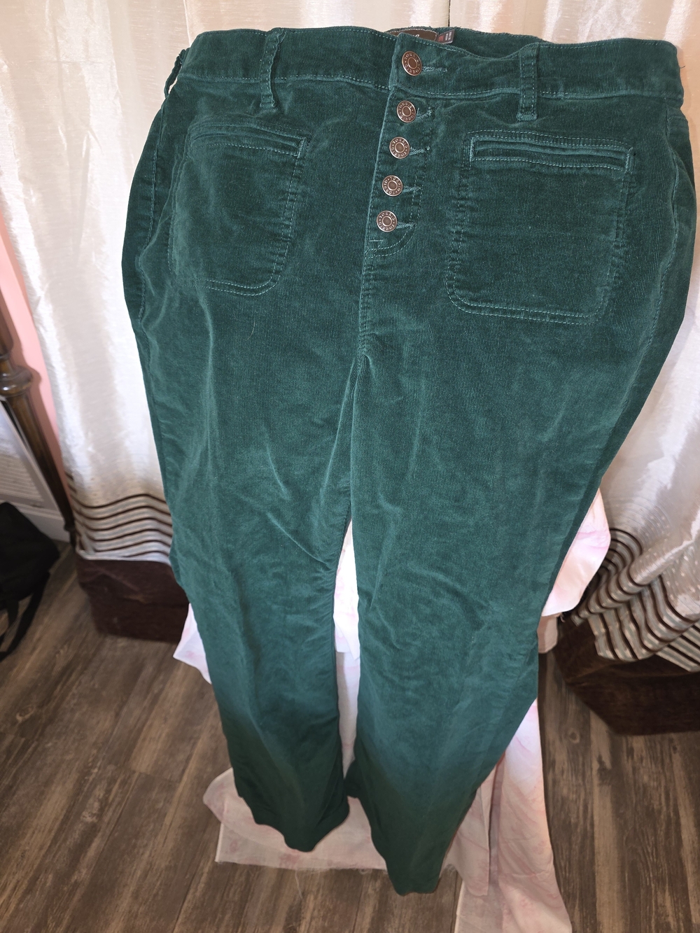 Women's Forest Green Corduroy Pants